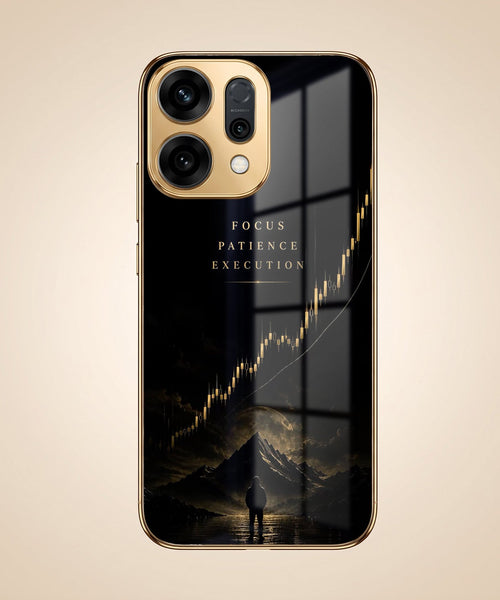 Oppo Reno 14 5G Focus Electroplated Gold Electroplated Glass Phone Back Case