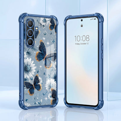 Samsung Galaxy A56 5G Blue Butterfly Floral Airbags Printed Back Case
