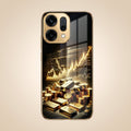 Oppo Reno 14 5G Luxury Wealth Trader Gold Electroplated Glass Phone Back Case