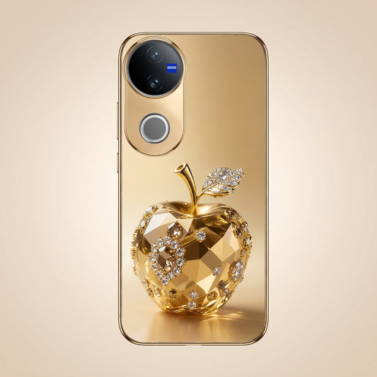 Vivo T4R 5G Golden Apple Gold Electroplated Glass Phone Back Case