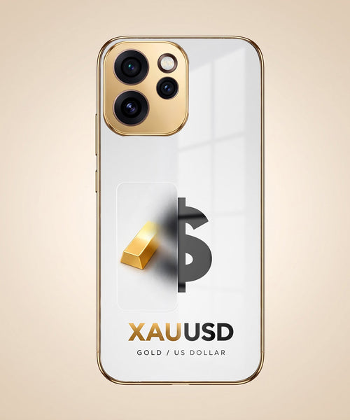 Oppo Reno 15 Pro Mini 5G Luxury XAU/USD Gold Electroplated Glass Phone Back Case