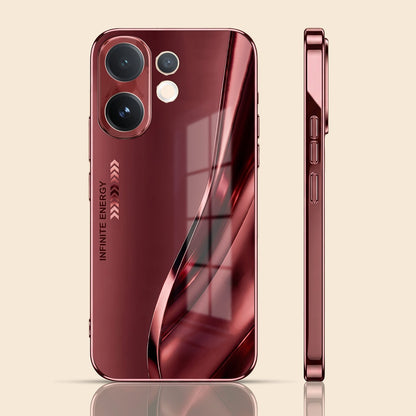 Vivo V60 5G Infinity Energy Burgundy Electroplated Glass Back Case