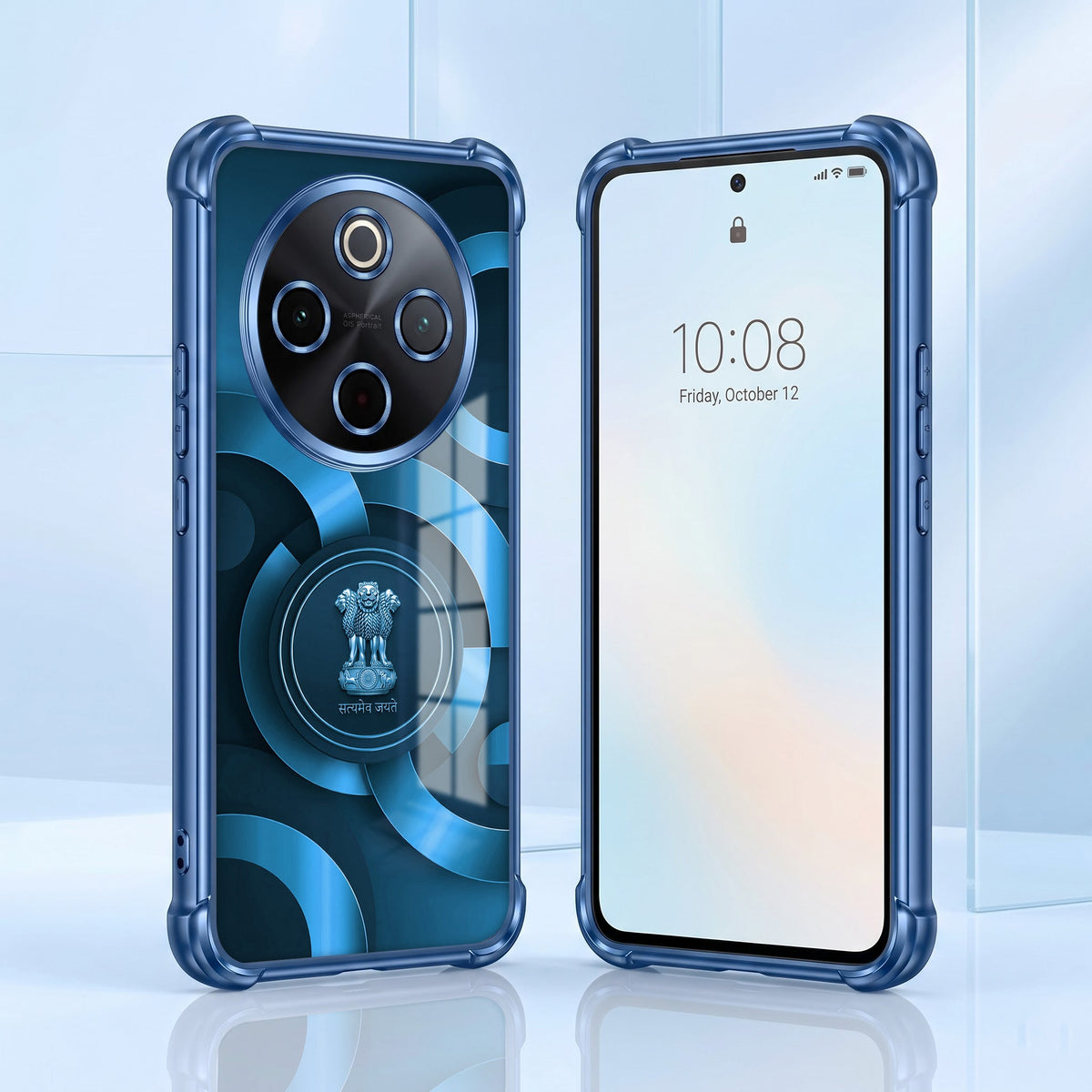 Vivo T4 5G Blue Emblem Airbags Printed Back Case