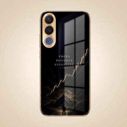 Vivo V70 FE 5G Focus Gold Electroplated Glass Phone Back Case