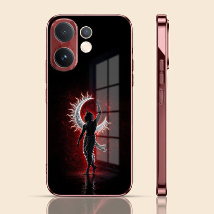 Vivo V60 5G Crimson Divine Burgundy Electroplated Glass Back Case