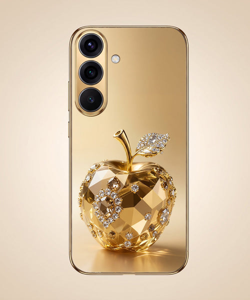 Samsung Galaxy A36 5G Golden Apple Gold Electroplated Glass Phone Back Case