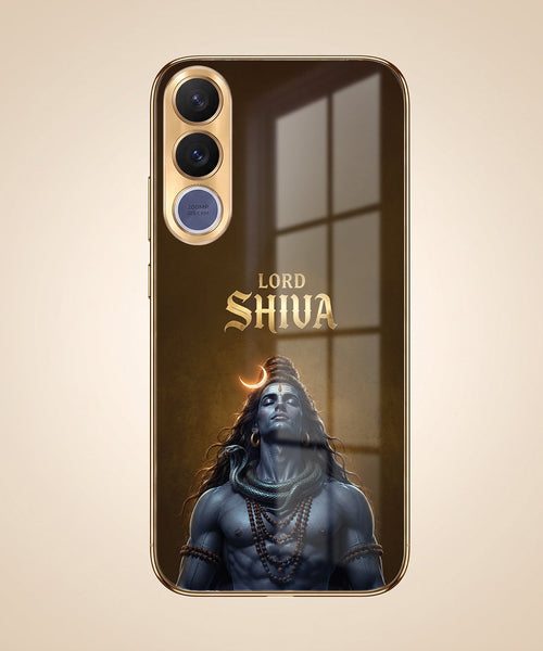 Vivo V70 FE 5G Lord Shiva Gold Electroplated Glass Phone Back Case