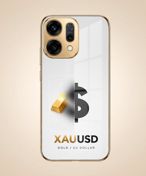 Oppo Reno 14 5G Luxury XAU/USD Gold Electroplated Glass Phone Back Case