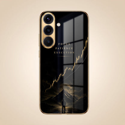 Samsung Galaxy A36 5G Trading Candles Gold Electroplated Glass Phone Back Case