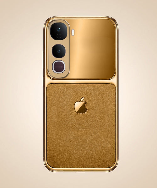 Vivo Y400 Pro 5G Royal Touch Apple Gold Electroplated Glass Phone Back Case