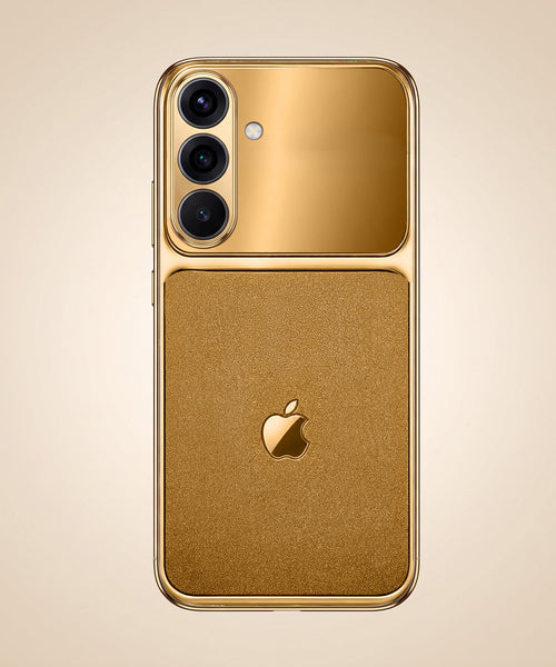 Samsung Galaxy A36 5G Royal Touch Apple Gold Electroplated Glass Phone Back Case