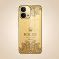 Vivo T5x 5G Rolex Crown Gold Electroplated Glass Phone Back Case