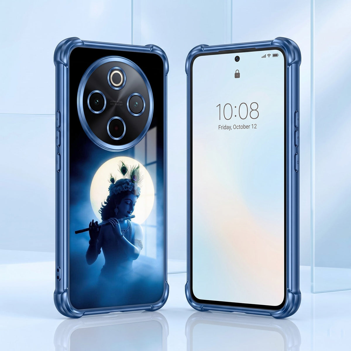 Vivo T4 5G Midnight Krishna Airbags Printed Back Case