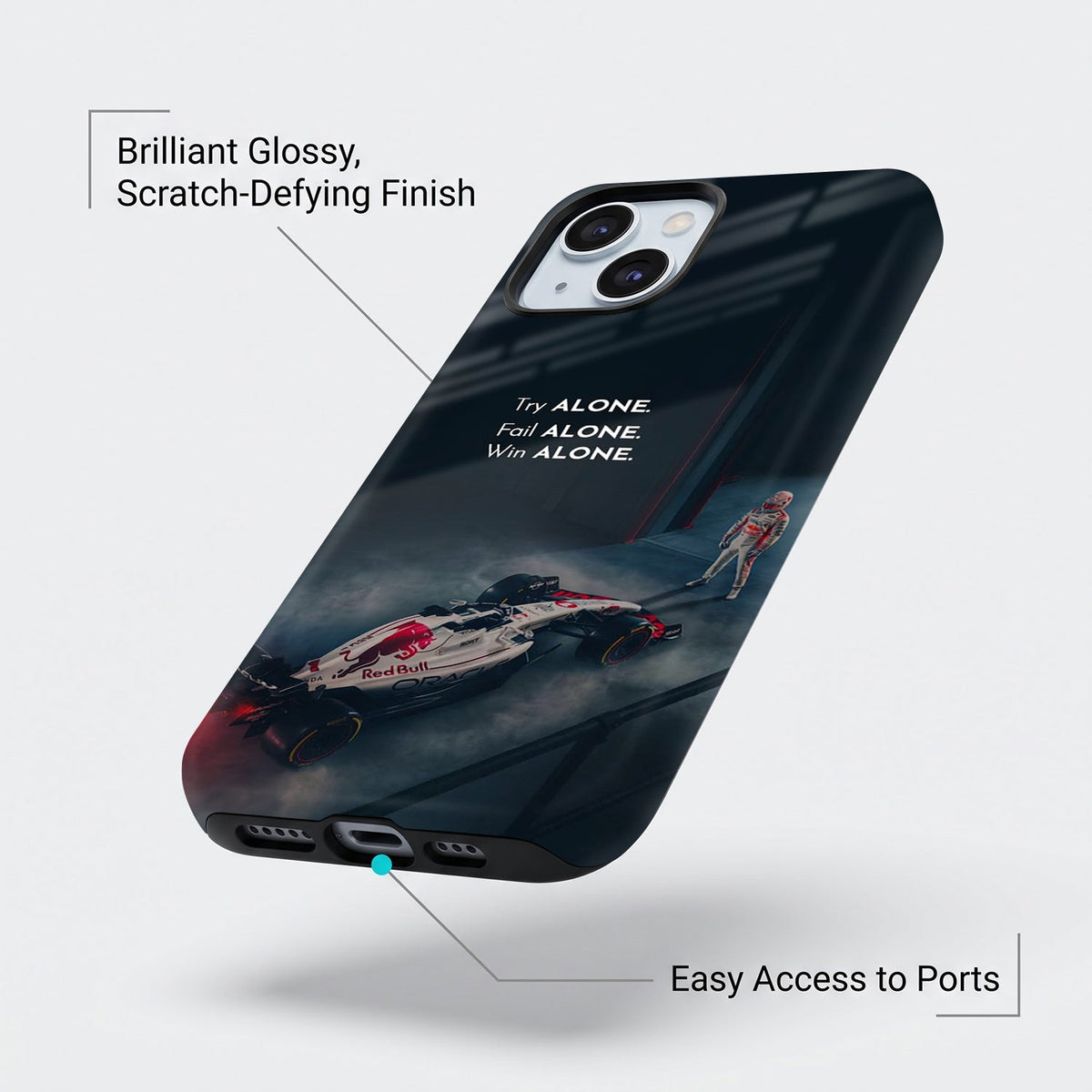 Iphone 15 5G Win Alone F1 Racing Protective Case