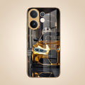 Vivo V60 5G Golden BMW Gold Electroplated Glass Phone Back Case