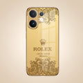 Vivo V60 5G Rolex Crown Gold Electroplated Glass Phone Back Case