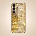 Samsung Galaxy A56 5G Golden Diamond Shatter Gold Electroplated Glass Phone Back Case