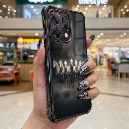 Oppo Reno 14 5G Running Horses Airbags Printed Back Case