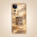 Vivo V40 Pro 5G Money Flows To Me Gold Electroplated Glass Phone Back Case
