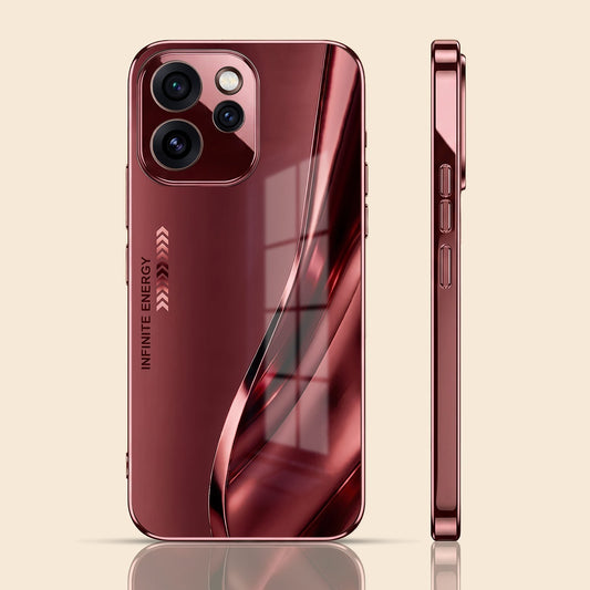 Oppo Reno 15 Pro Mini 5G Infinity Energy Burgundy Electroplated Glass Back Case