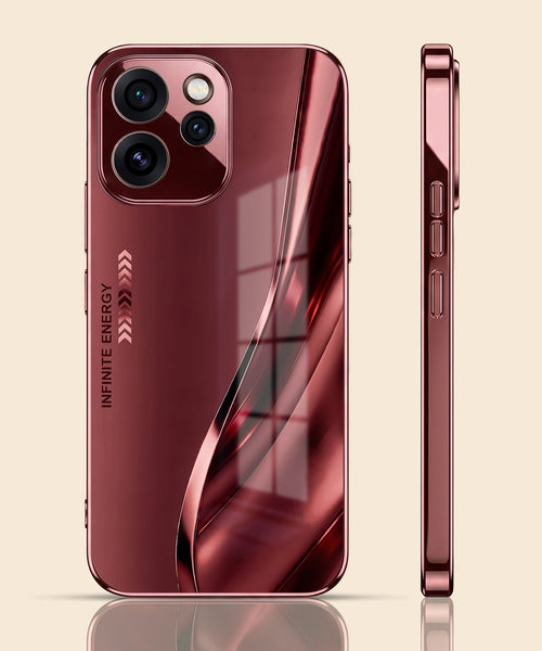 Oppo Reno 15 Pro Mini 5G Infinity Energy Burgundy Electroplated Glass Back Case