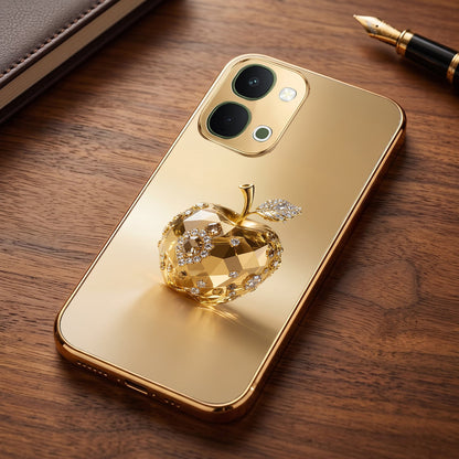 Vivo Y51 Pro 5G Golden Apple Gold Electroplated Glass Phone Back Case