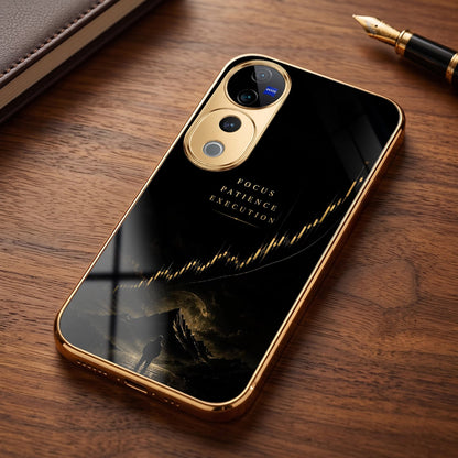Vivo V40 Pro 5G Focus Electroplated Gold Electroplated Glass Phone Back Case