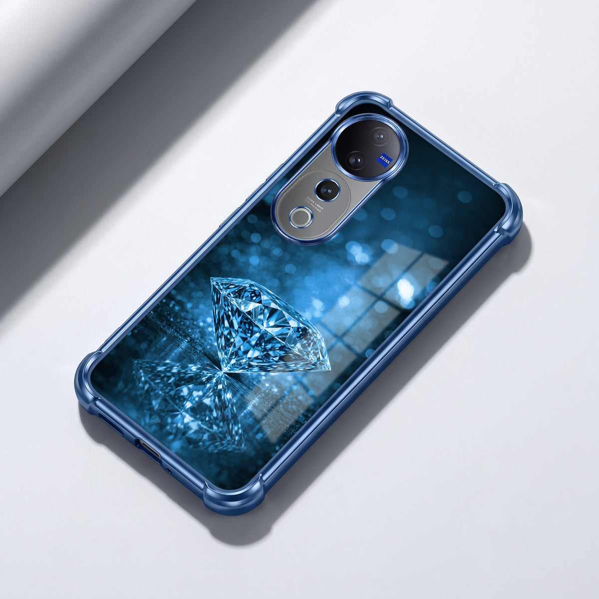 Vivo V40 Pro 5G Blue Diamond Airbags Printed Back Case