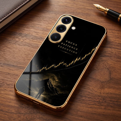 Samsung Galaxy A36 5G Trading Candles Gold Electroplated Glass Phone Back Case