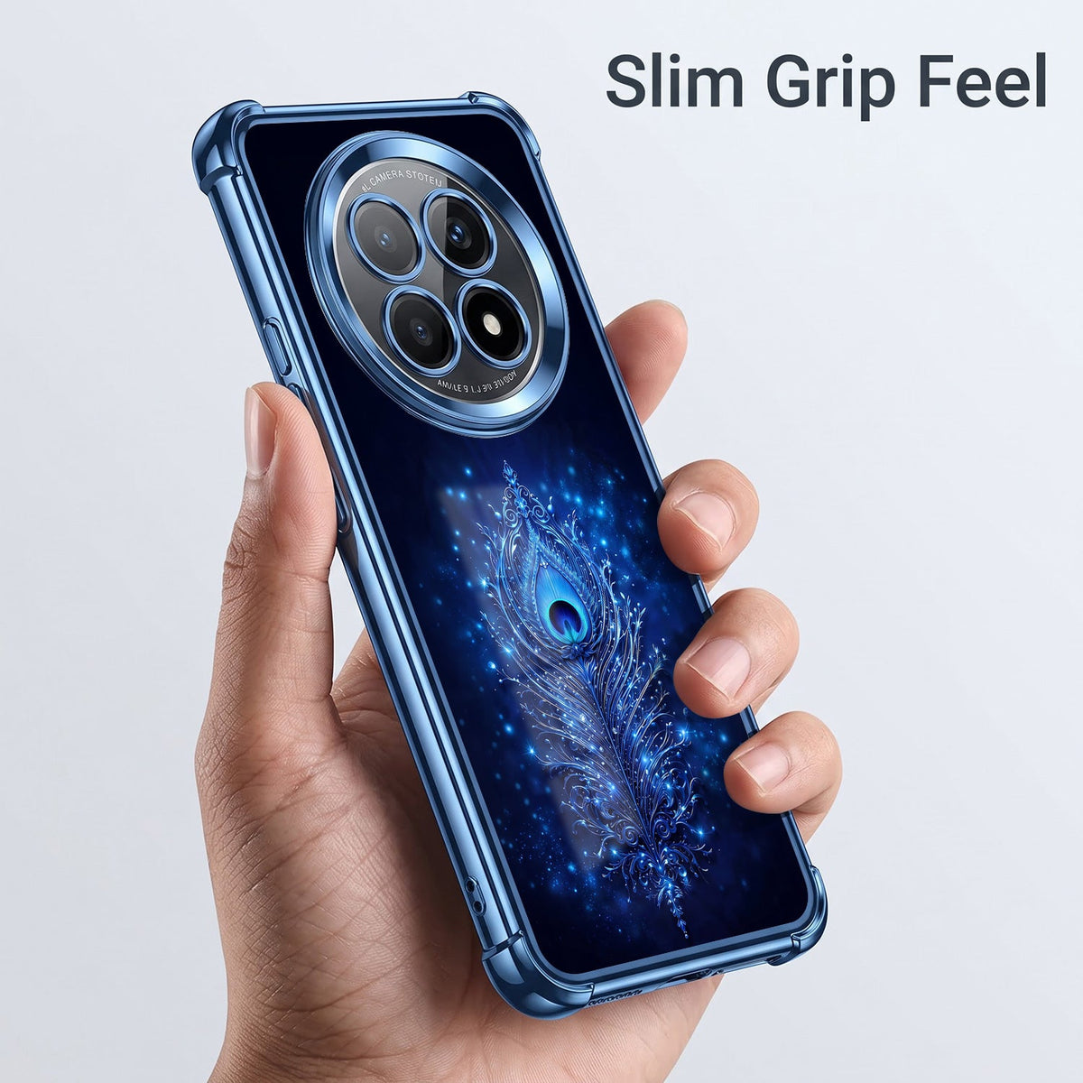 Oppo F29 5G Premium Peacock Feather Airbags Printed Back Case