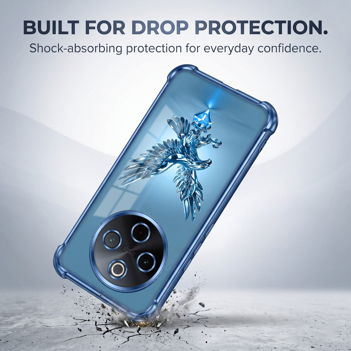 Vivo T4 5G Blue Eagle Airbags Printed Back Case