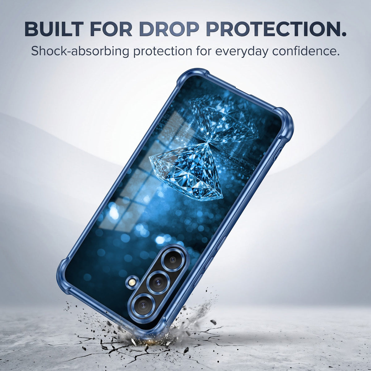 Samsung Galaxy A36 5G Blue Diamond Airbags Printed Back Case
