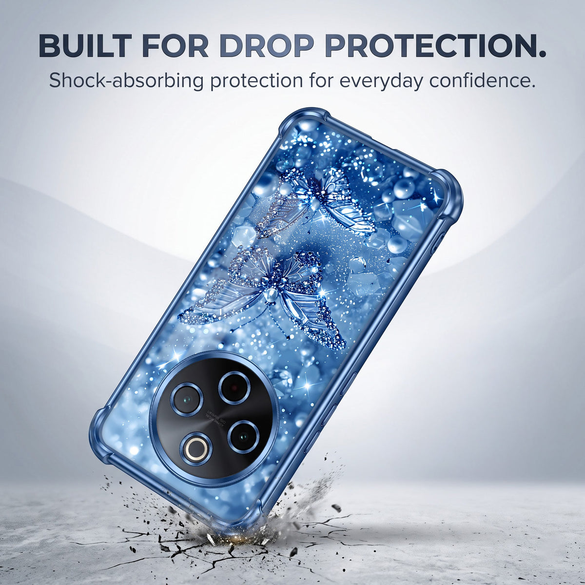 Vivo T4 5G Butterfly Airbags Printed Back Case