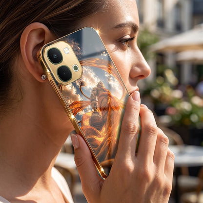 Vivo Y51 Pro 5G Divine Hanuman Gold Electroplated Glass Phone Back Case