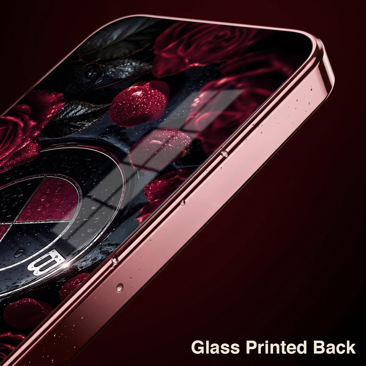 Vivo V60 5G BMW Logo Burgundy Electroplated Glass Back Case