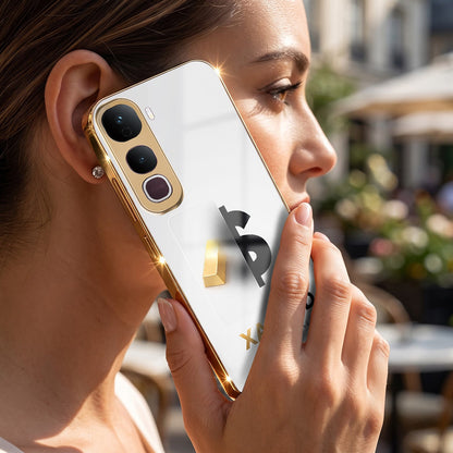 Vivo Y400 Pro 5G Luxury XAU/USD Gold Electroplated Glass Phone Back Case