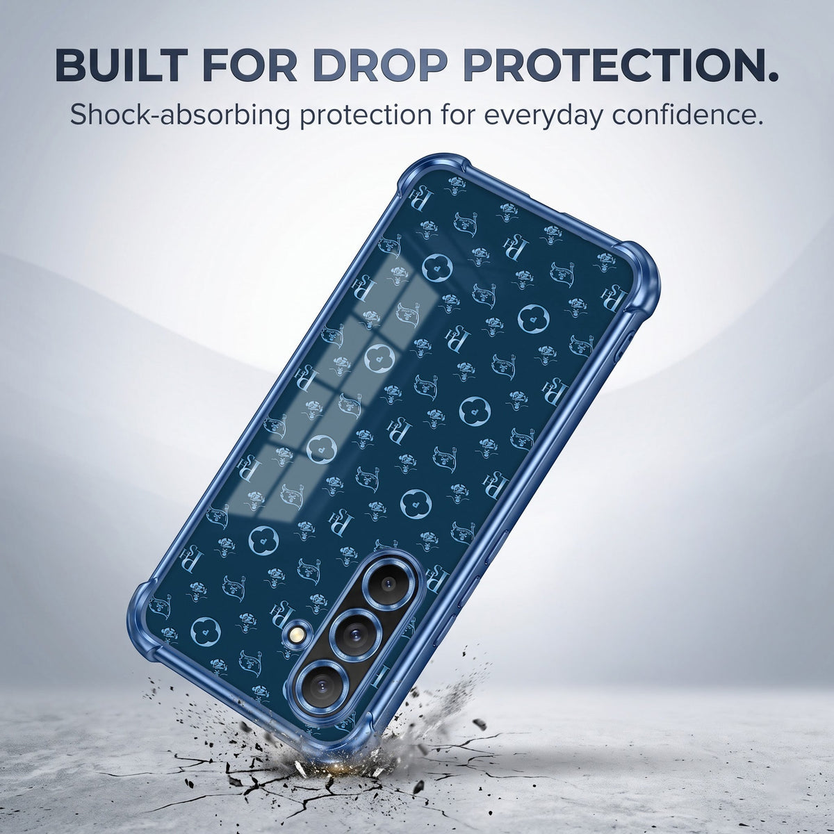 Samsung Galaxy A36 5G Luxury Monogram Blue Airbags Printed Back Case
