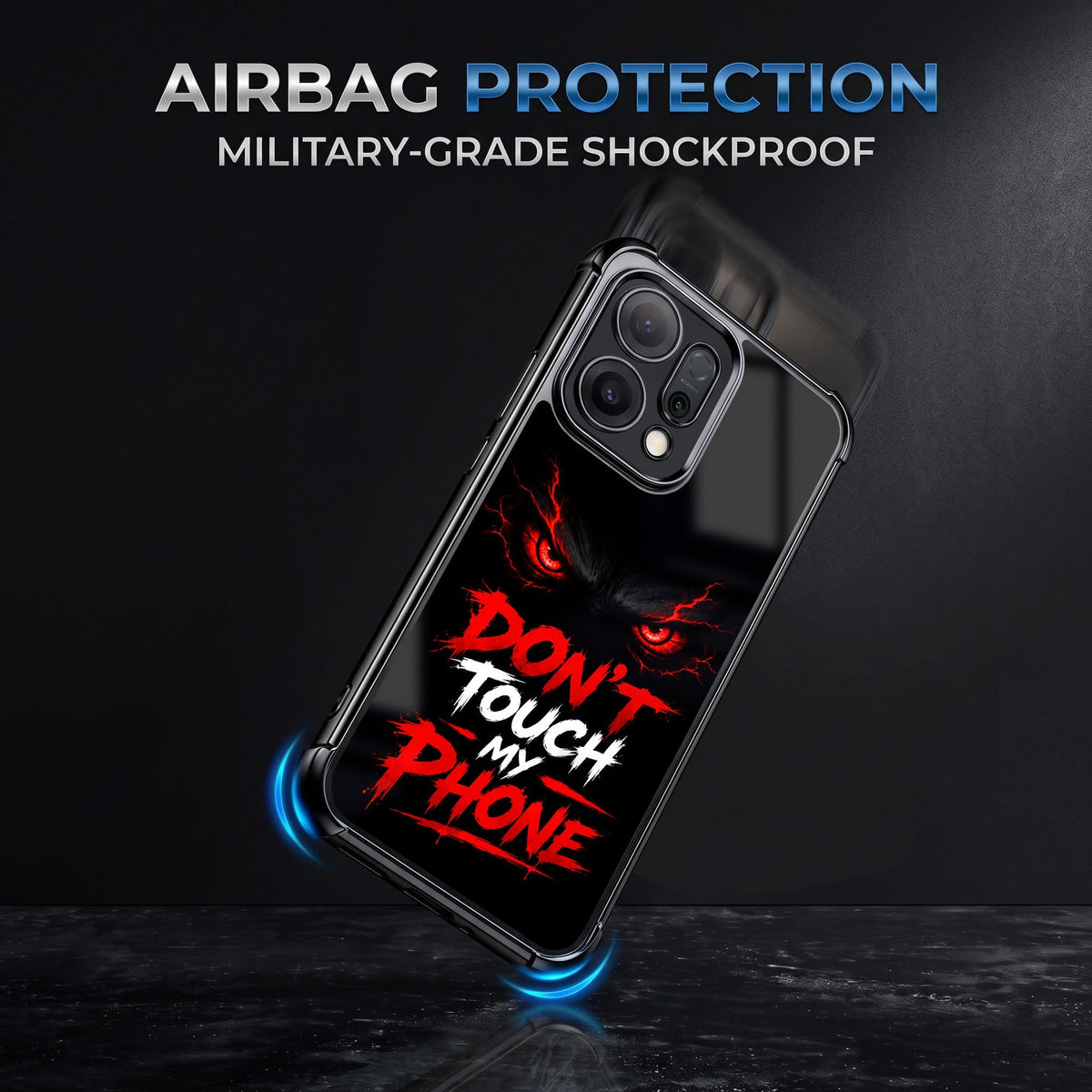 Oppo Reno 14 5G Don't Touch My Phone Airbags Printed Back Case