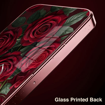 Oppo Reno 15 Pro Mini 5G Rose Heart Burgundy Electroplated Glass Back Case