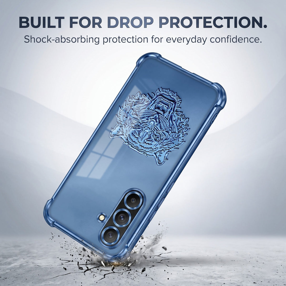 Samsung Galaxy A56 5G Tiger Face Blue Airbags Printed Back Case