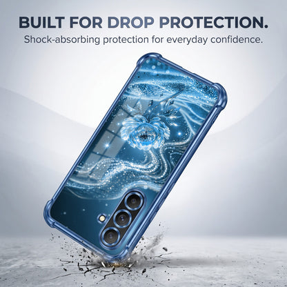 Samsung Galaxy A56 5G Blue Rose Airbags Printed Back Case