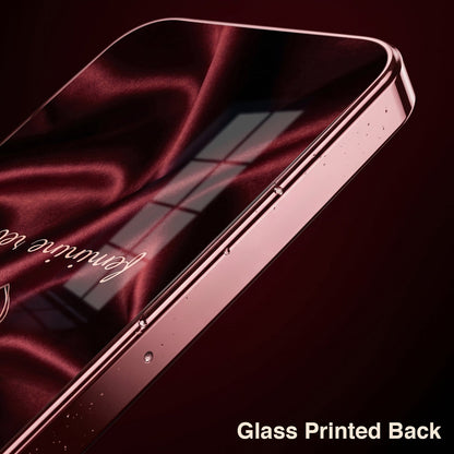Oppo Reno 15 Pro Mini 5G Feminine Rebel Burgundy Electroplated Glass Back Case