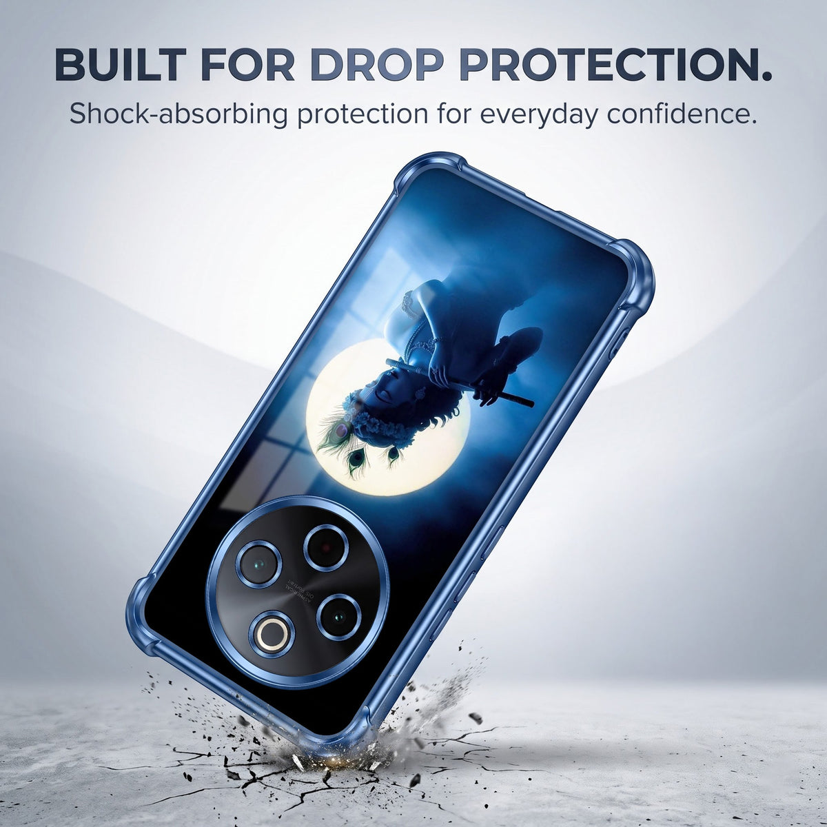 Vivo T4 5G Midnight Krishna Airbags Printed Back Case