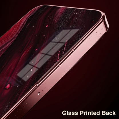 Vivo V60 5G Marble Burgundy Electroplated Glass Back Case
