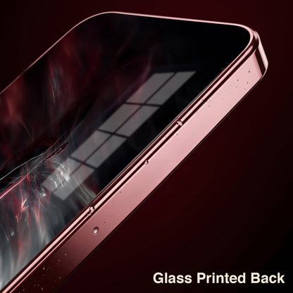 Oppo Reno 15 Pro Mini 5G Crimson Spider Burgundy Electroplated Glass Back Case