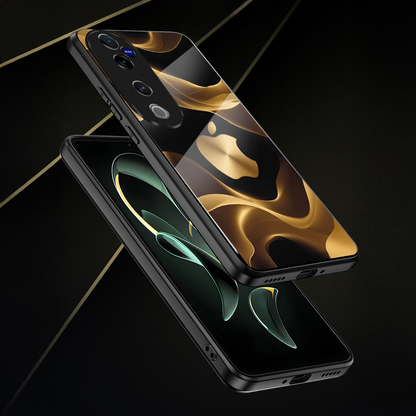 Vivo V40 Pro 5G Premium Acrylic Shockproof Glass Back Case (Wave Apple)