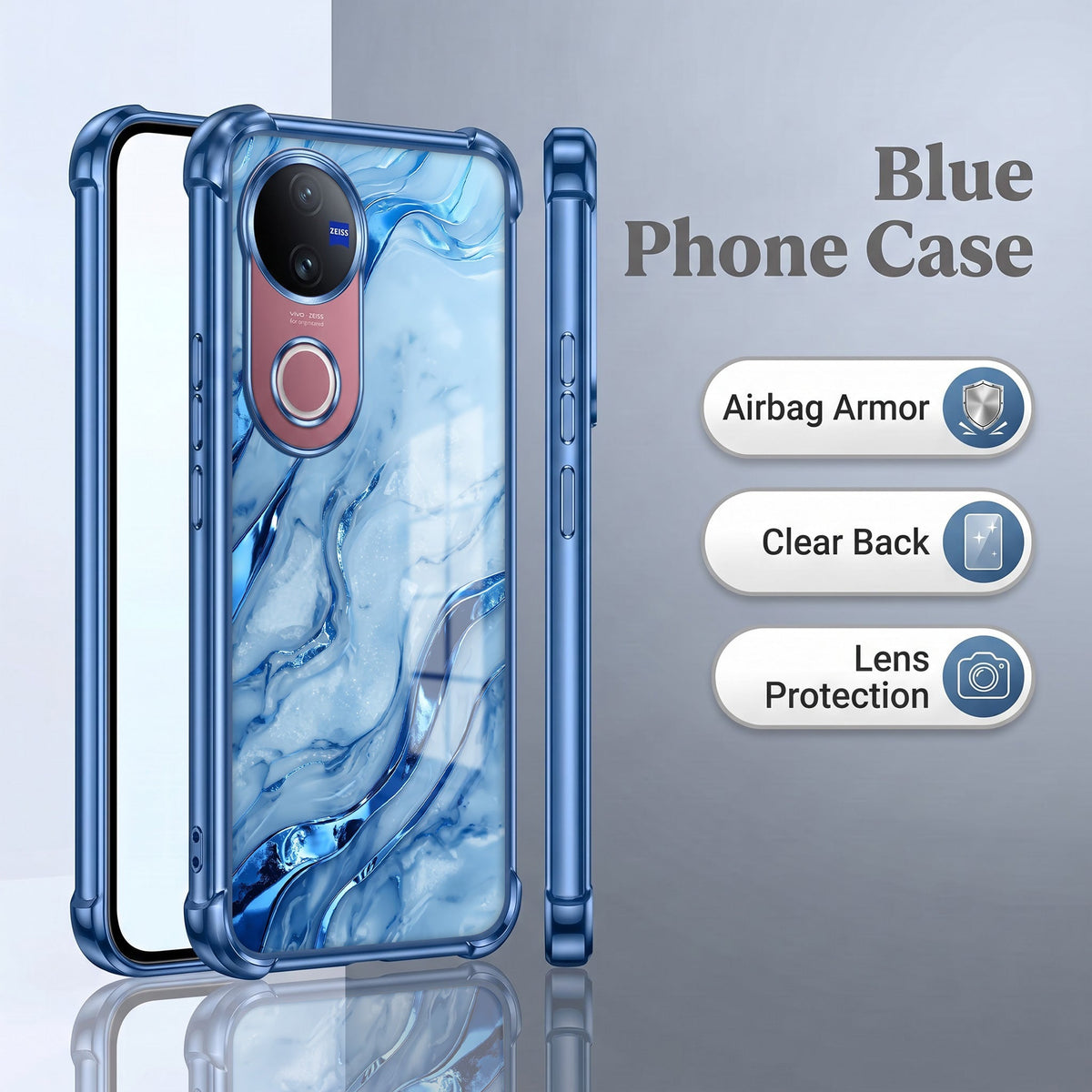 Vivo V50 5G Marvel Texture  Airbags Printed Back Case
