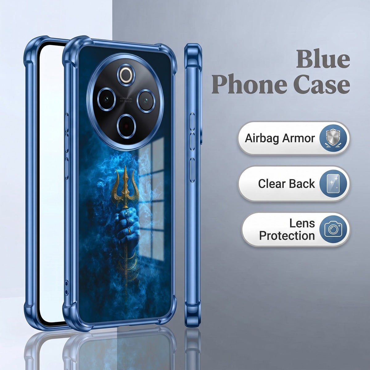 Vivo T4 5G Premium Shiv Trishul Airbags Printed Back Case