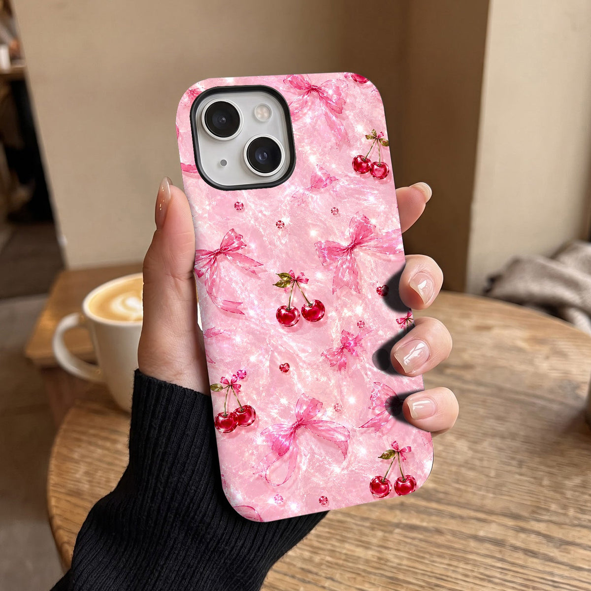 Iphone 15 5G Pink Cherry Blossom Protective Case