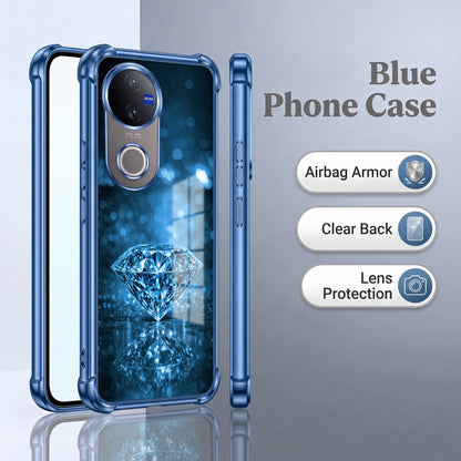 Vivo V50 5G Blue Diamond Airbags Printed Back Case
